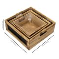 Set de trois caisses en bois avec tableau noir et insert – 30 cm, 25 cm, 21 cm | Floristik24.fr