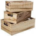 Ensemble de 3 caisses en bois