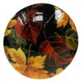 Floristik24 Champignon en bois décoration feuilles colorées décoration automne noir, coloré Ø13cm H19cm