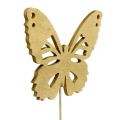 Floristik24 Papillon en bois coloré sur fil 8cm 18P