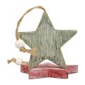 Floristik24 Étoiles en bois étoiles décoratives à suspendre décoration vintage Ø6,5cm 10pcs