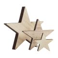 Floristik24 Décoration d&#39;étoiles en bois décoration de Noël naturel 3/5/7cm 29pcs