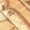 Plateau en bois déco Écorce de bouleau 25×10×2cm 4pcs | Floristik24.fr