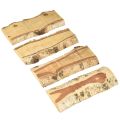 Plateau en bois déco Écorce de bouleau 25×10×2cm 4pcs | Floristik24.fr