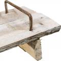 Floristik24 Décoration de table, plateau avec pieds, plateau en bois, plateau décoratif avec écorce d&#39;arbre 40cm