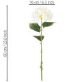 Hortensia artificielle sur tige 60 cm en tissu crème | Floristik24.fr
