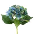 Floristik24 Fleur artificielle Hortensia bleu et vert sur tige décorative 53 cm