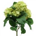 Hortensia artificiel vert bouquet de fleurs artificielles 5 fleurs 42cm