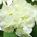 Bouquet de fleurs artificielles en soie blanche d&#39;hortensia décoration d&#39;été 42cm