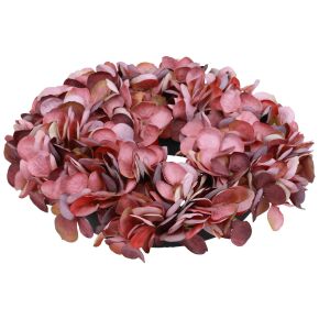 Floristik24 Fleurs artificielles décoration couronne d&#39;hortensias artificielle vieux rose Ø26cm