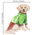 Décoration de Noël en métal - 2 chiens avec bonnet et écharpe - 12 cm | Floristik24.fr