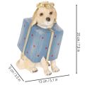 Dekofigur chien assis chiot en paquet-cadeau résine 20 cm | Floristik24.fr