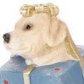 Dekofigur chien assis chiot en