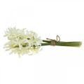 Jacinthe artificielle fleur artificielle blanche 28cm lot de 3pcs