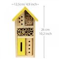 Floristik24 Nichoir de jardin Insect Hotel en bois jaune H26cm