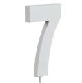 Floristik24 Chiffre anniversaire blanc „7 » sur tige L. 27 cm 10 p.