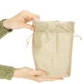 Sac en jute 13,5 × 11 cm H 25 cm | Floristik24.fr