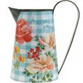 Floristik24 Vase à fleurs déco cruche métal vintage décoration jardin jardinière H23cm