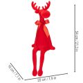 Dekofigur renne rouge avec nœud assis 54 cm - intérieur | Floristik24.fr