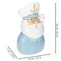 Figurine décorative capitaine marin en résine 16 cm | Floristik24.fr