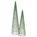 Floristik24 Cones métalliques verts pour décorations florales, 47 cm et 62 cm, lot de 2