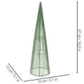 Cones métalliques verts pour décorations florales, 47 cm et 62 cm, lot de 2 | Floristik24.fr