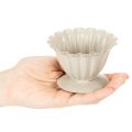 Coupe décorative crème 9 cm en forme de fleur | Floristik24.fr