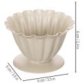 Coupe décorative crème 9 cm en forme de fleur | Floristik24.fr
