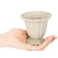 Petite coupe décorative en métal crème 10 cm | Floristik24.fr