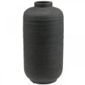 Floristik24 Vase Céramique Noir Vases Décoratifs Grand Ø18.5cm H40cm