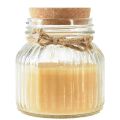 Floristik24 Bougie Bougie parfumée citronnelle couvercle en verre miel H11,5cm