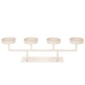Floristik24 Chandelier moderne en métal taupe 47 cm avec quatre porte-bougies