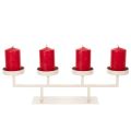 Chandelier moderne en métal taupe 47 cm avec quatre porte-bougies | Floristik24.fr