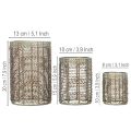 Porte-bougies en métal, porte-bougies chauffe-plat Ø8/10/13 cm, lot de 3 | Floristik24.fr