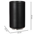 Porte-bougie magnétique rond, noir mat, pour bougies coniques de 25 mm, lot de 4 | Floristik24.fr
