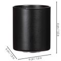 Set de 4 bougeoirs magnétiques en métal noir mat pour bougies de 3,4 cm | Floristik24.fr