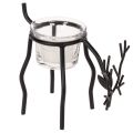 Floristik24 Porte-bougie renne avec verre pour bougie chauffe-plat, 15 cm