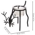 Porte-bougie renne avec verre pour bougie chauffe-plat, 15 cm | Floristik24.fr