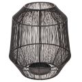 Bougeoir noir, lanterne décorative, panier en fil de fer, Ø 24 cm, H 28 cm | Floristik24.fr