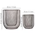 Bougeoir en fil de fer noir, Ø 28,5/18 cm, lot de 2 | Floristik24.fr