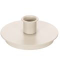 Floristik24 Bougeoir rond crème en métal pour bougies droites – Lot de 2