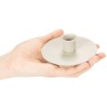 Bougeoir rond crème en métal pour bougies droites – Lot de 2 | Floristik24.fr