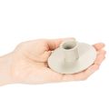 Petit bougeoir en métal beige mat pour bougies fines 8 cm - Lot de 3 | Floristik24.fr