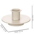 Petit bougeoir en métal beige mat pour bougies fines 8 cm - Lot de 3 | Floristik24.fr
