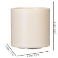 Set de 4 bougeoirs magnétiques en métal taupe pour bougies de 4 cm | Floristik24.fr