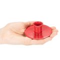 Set de 3 petits porte-bougies rouges en métal pour bougies fines, 8 cm | Floristik24.fr