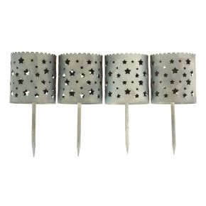 Floristik24 Bougeoir à coller couronne de l'Avent Ø6,5cm H14cm 4 pcs