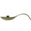 Bougeoir en métal aspect antique cuillère patiné 25x11x5cm | Floristik24.fr