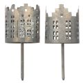 Photophores et bougeoirs en métal avec pique, design maisons, 6 cm, lot de 2 | Floristik24.fr