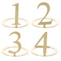 Floristik24 Set d'anneaux numérotés en métal doré pour bougies, 3 cm, 4 pièces